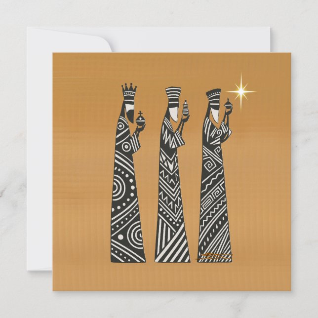 Três Reis Magos Natal Preto e Branco Natividade (Frente)
