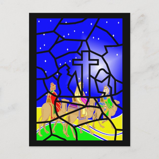 Três reis Natal Cartão (Frente)