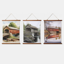Três tapeçarias de ponte cobertas