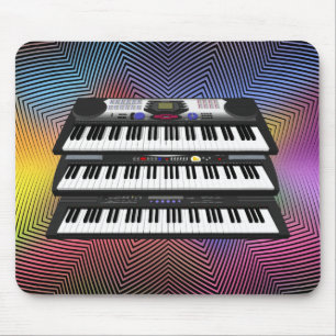 Três teclados modernos: Sintetizadores: Mousepad