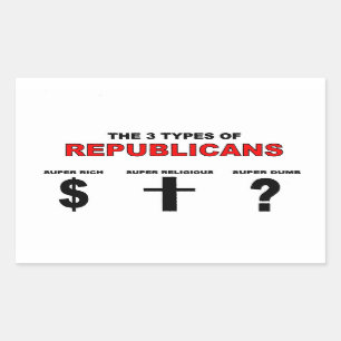 Três tipos de adesivos republicanos