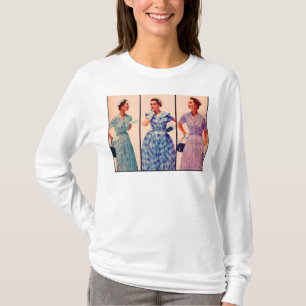 três vestidos de 1953 - roupa vintage frente + cos