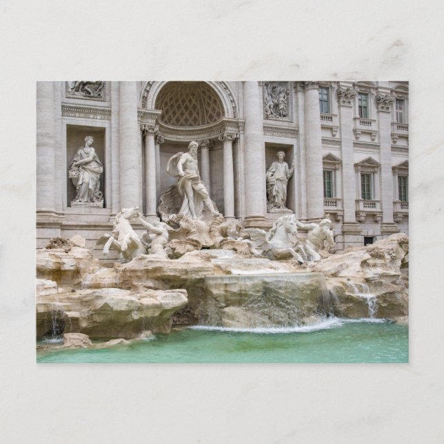Trevi Fountain Roma Itália Cartão postal cênico (Frente)