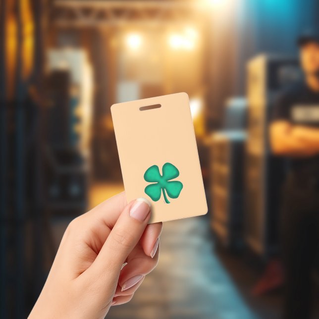 Trevo Irlandês de 4 Folhas Lucky crachá marrom ver (Concerto)