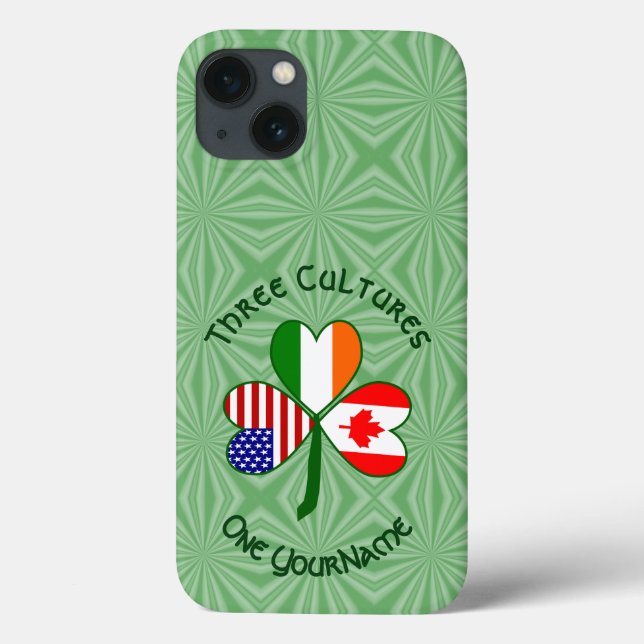 Trevo Personalizado Canadense Irlandês Americano  (Verso)
