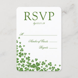Trevo verde irlandês que Wedding RSVP