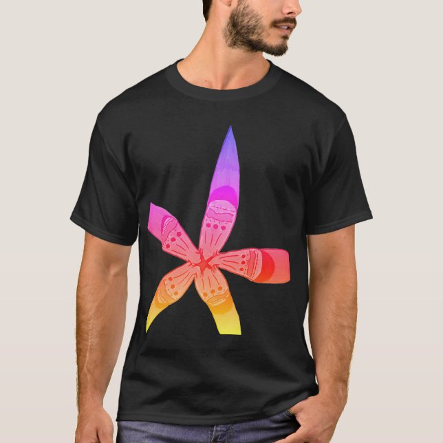 Tri dye floral color blend T-Shirt (Frente)