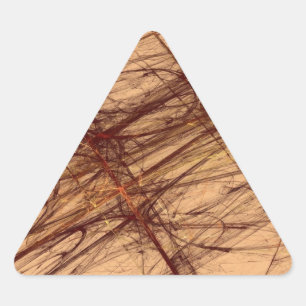 Triangular Adesivo de Abstrato Fractal Fractal Grunge castanh