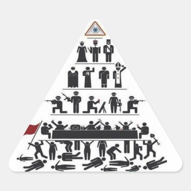 Triangular Adesivo de controlo luminoso (Frente)