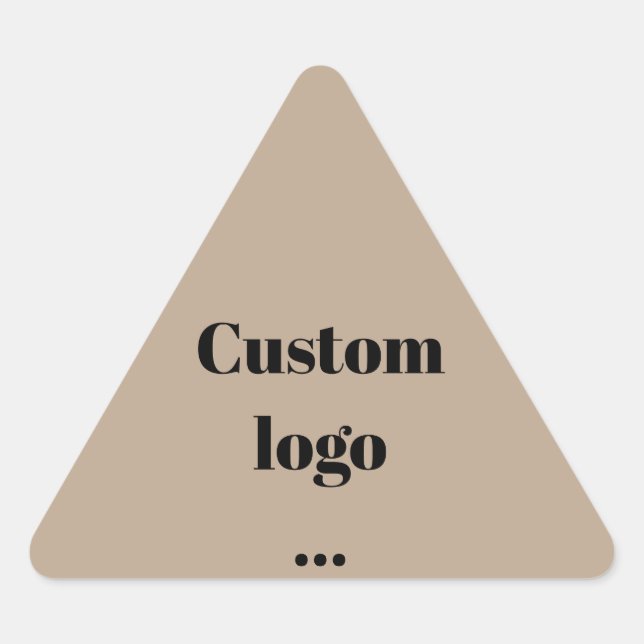 Triangular Adesivo de logotipo personalizado, substitua seu l (Frente)