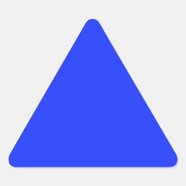 Triangular Adesivo de triângulo azul brilhante (Frente)