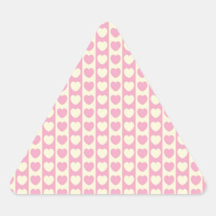 Triangular Adesivo de triângulo de fundo do coração cor-de-ro