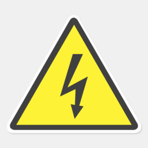 Triangular Adesivo de Triângulo de Símbolo de Alerta Elétrica