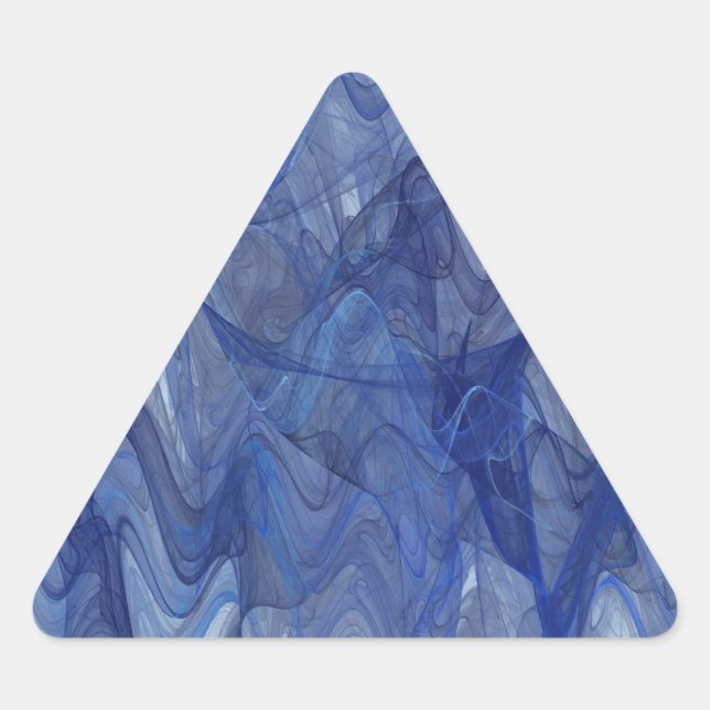 Triangular Adesivo de triângulo frontal Abstrato azul (Frente)