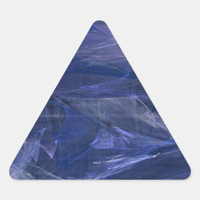 Triangular Adesivo de triângulo frontal Abstrato azul (Frente)