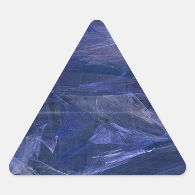 Triangular Adesivo de triângulo frontal Abstrato azul (Frente)
