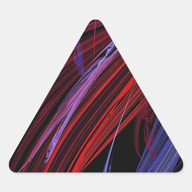 Triangular Adesivo de triângulo frontal Abstrato azul vermelh (Frente)