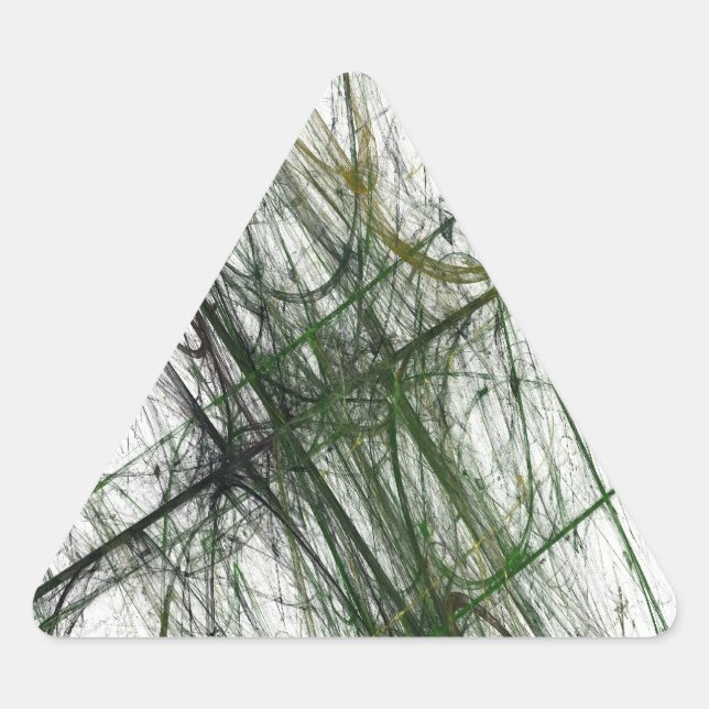 Triangular Adesivo de triângulo frontal Abstrato verde (Frente)