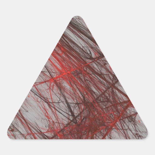 Triangular Adesivo de triângulo frontal da Abstrato vermelha (Frente)