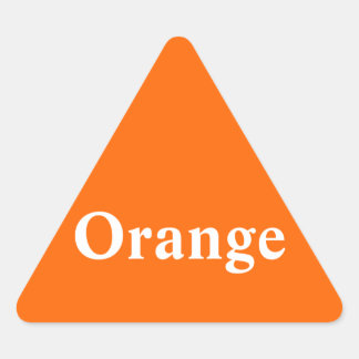 Triangular Adesivo de triângulo laranja