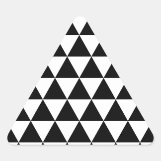 Triangular Adesivo de triângulo preto e branco brilhante