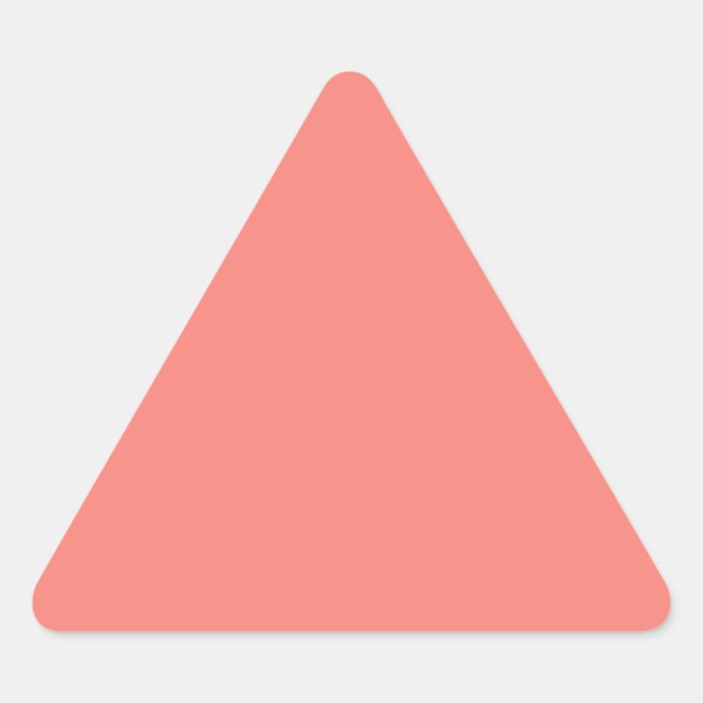 Triangular Adesivo de triângulo rosa coral (Frente)