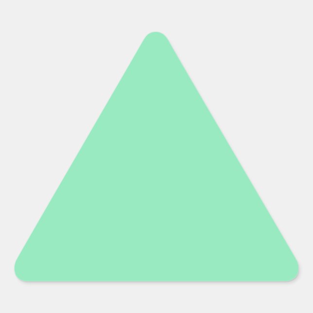Triangular Adesivo de triângulo verde de tonalidade fina (Frente)