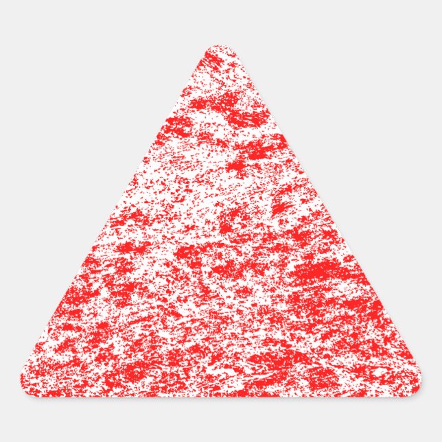 Triangular Adesivo de triângulo vermelho e branco do marble (Frente)