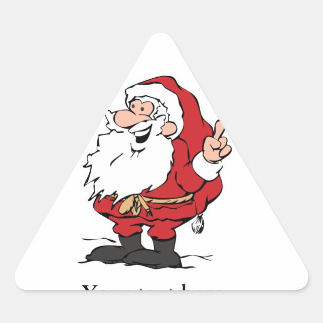 Triangular adesivo do papai noel (Frente)