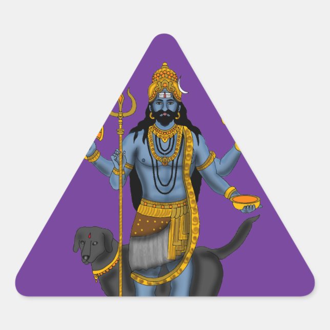Triangular Adesivo do Senhor Bhairava (Frente)
