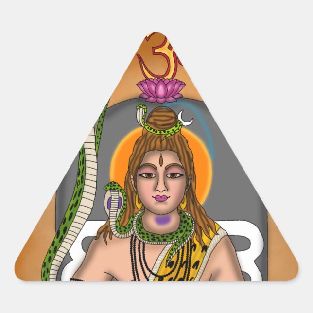 Triangular Adesivo do Senhor Shiva (Frente)