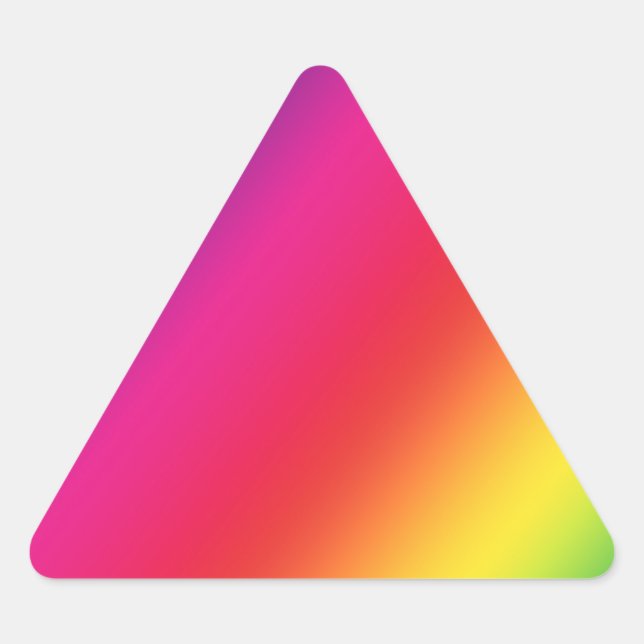Triangular Adesivo do Triângulo das Cores do Arco-Íris (Frente)