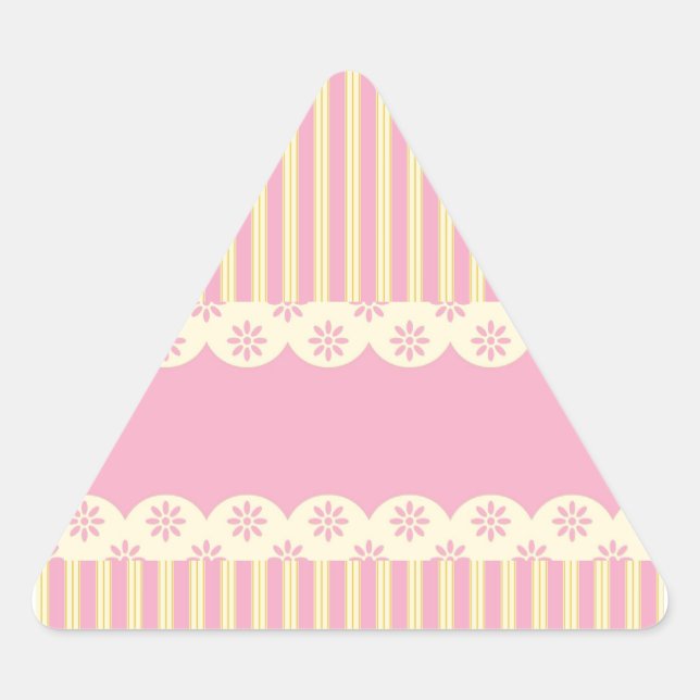 Triangular Adesivo do triângulo de fundo do olho rosa (Frente)