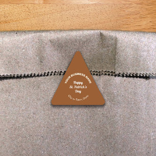Triangular Adesivo do Triângulo Empresarial Brown Saint Patri