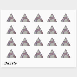 Triangular Adesivo Personalizável Roxo Abstrato