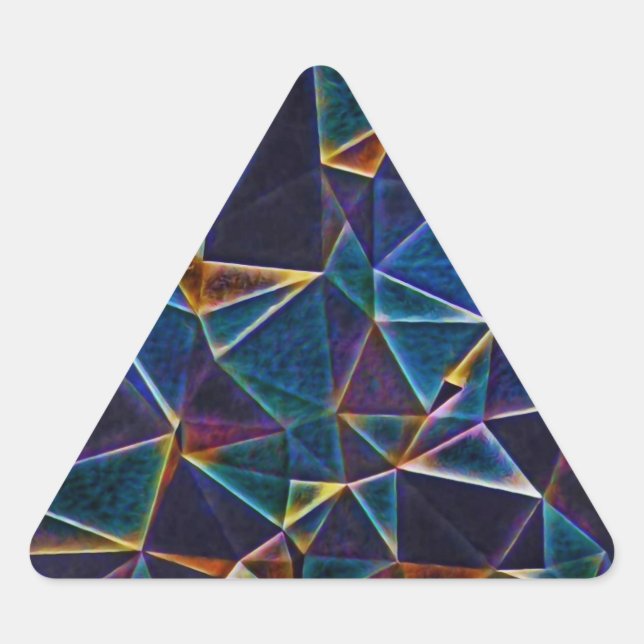 Triangular Adesivo redondo clássico de bolhas quebradas (Frente)