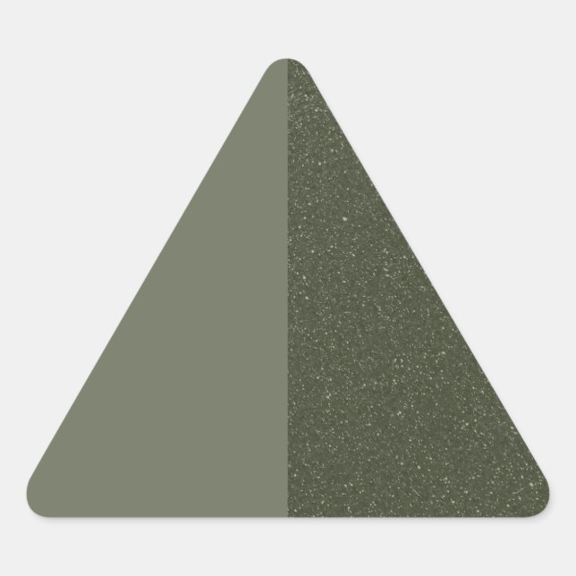 Triangular Adesivo Triângulo Verde Personalizado Dividido à E (Frente)