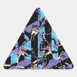 Triangular Eyesore clássico adesivo redondo