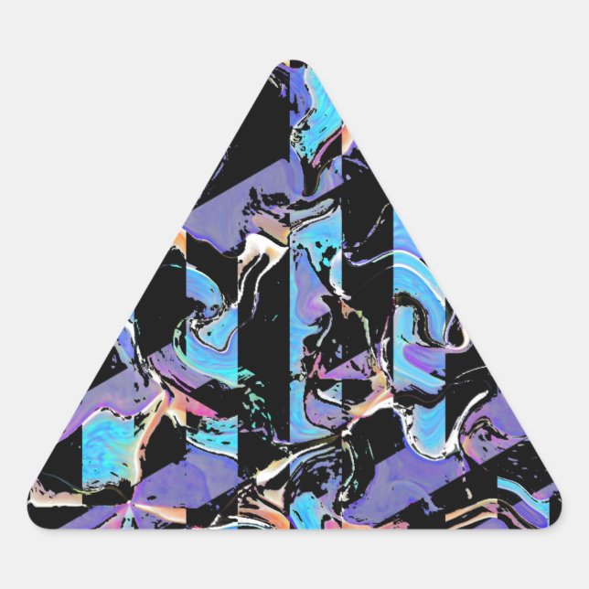 Triangular Eyesore clássico adesivo redondo (Frente)