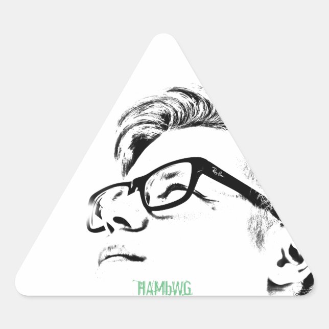Triangular HAMbWG - Adesivo - Hipster (Frente)