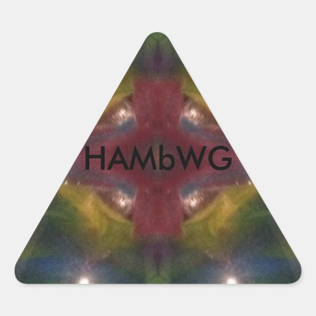 Triangular HAMbWG - Adesivo - Psicadélica (Frente)