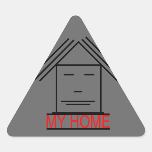 Triangular Minha casa - adesivo (Frente)