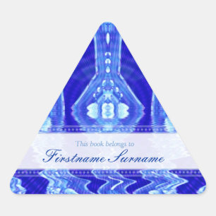 Triangular Placa de segurança: Adesivo de triângulo azul líqu