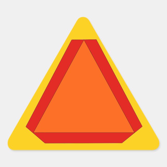 Triangular Sinal De Movimentação Lenta Do Adesivo Para Papel  (Frente)