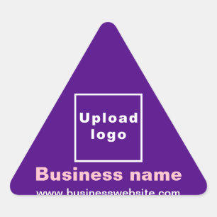 Triangular Site de empresa na Web em um adesivo de triângulo