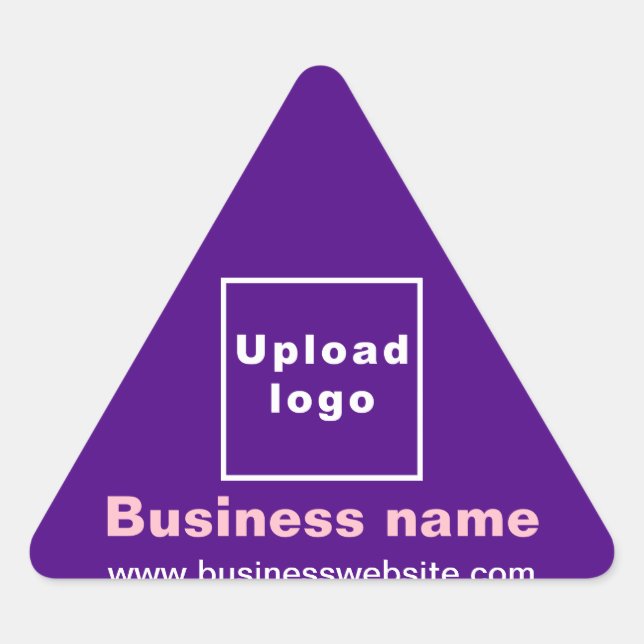 Triangular Site de empresa na Web em um adesivo de triângulo  (Frente)
