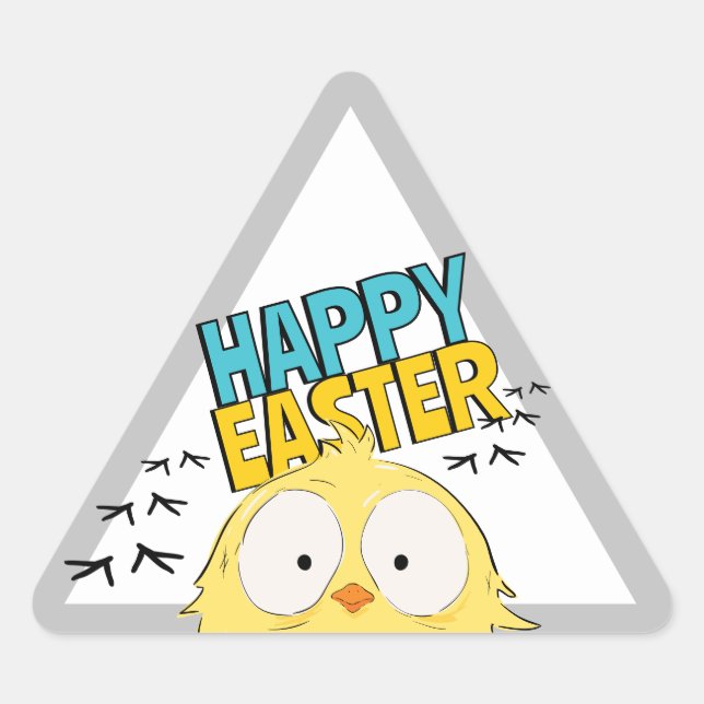 Triangular Um Galinha Louco! Adesivo (Frente)