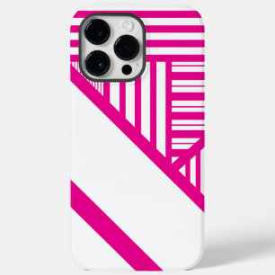 Triângulo Stripes em magenta e branco