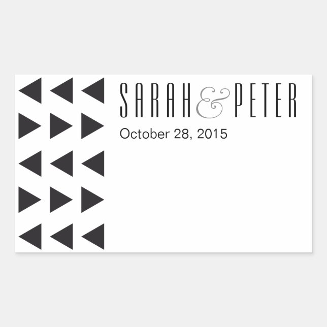 Triângulos adesivos personalizados modernos (Frente)