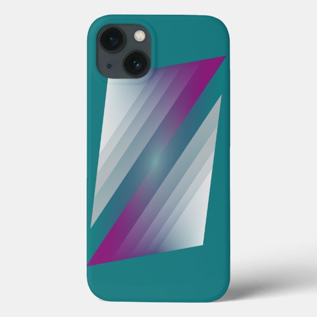 Triângulos de cinza magenta teal (Verso)